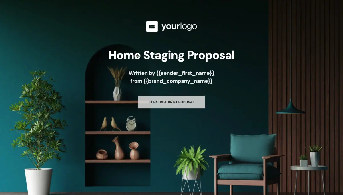 Home Staging Proposal Template - Stunning cover
