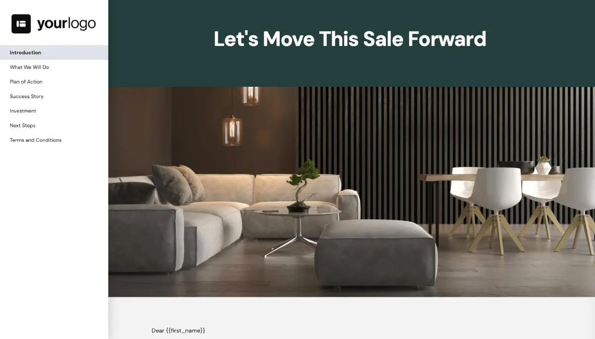 Home Staging Proposal Template - Pre-written introduction section