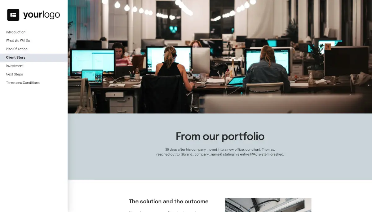 HVAC Proposal Template - Case study example