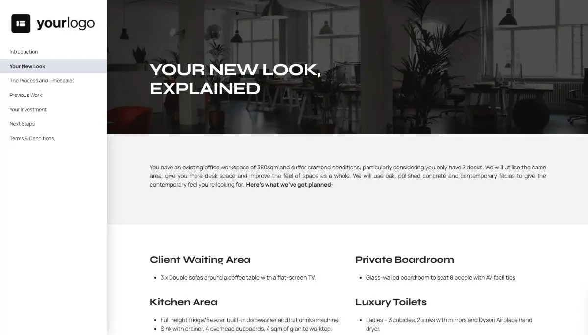 Interior Design Proposal Template Slide 3