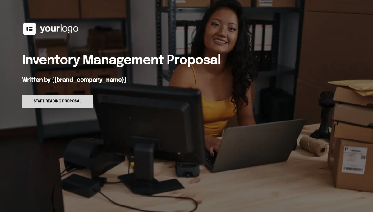 Inventory Proposal Template - Visually attractive cover