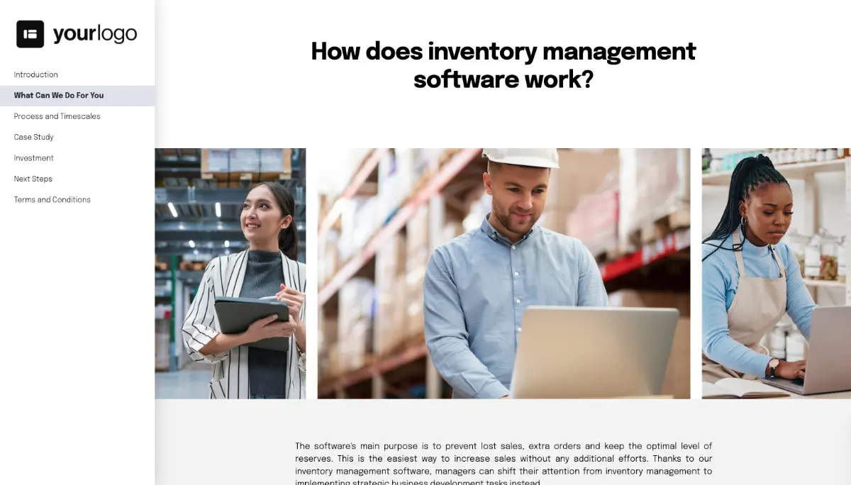 Inventory Proposal Template Slide 3
