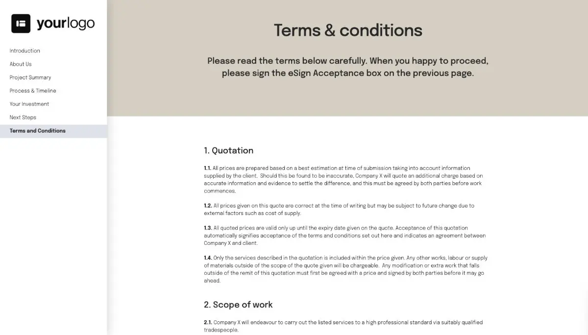 Painting Proposal Template - Pre-written contract