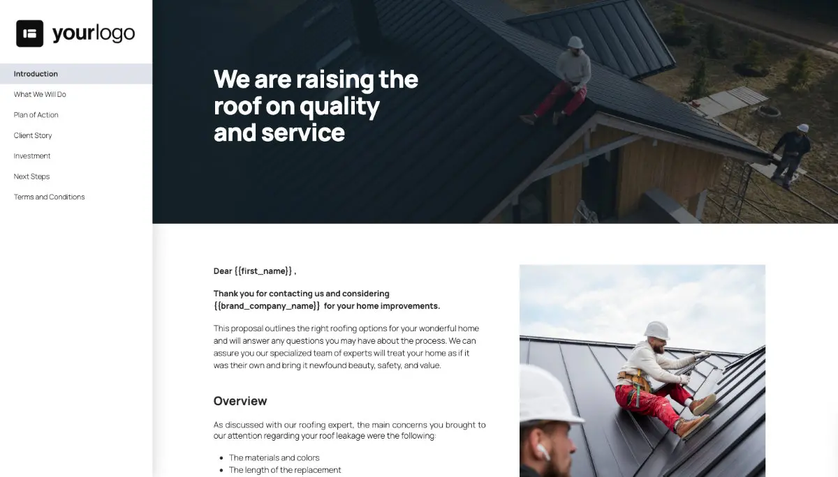 Roofing Proposal Template Slide 2