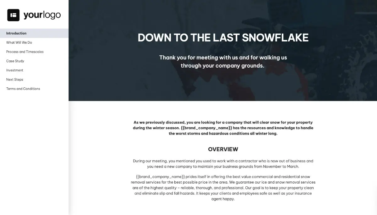 Snow Removal Proposal Template Slide 2