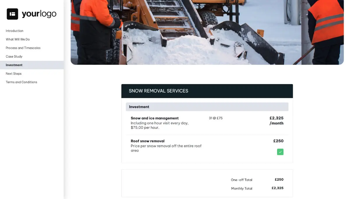 Snow Removal Proposal Template Slide 6