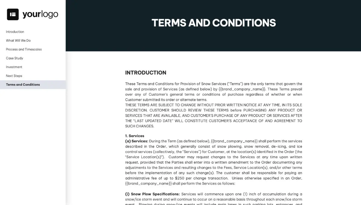 Snow Removal Proposal Template Slide 8