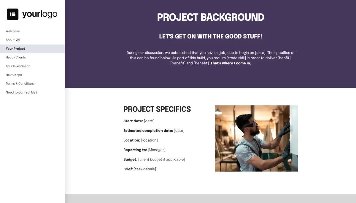 Subcontractor Proposal Template - Process and timescales