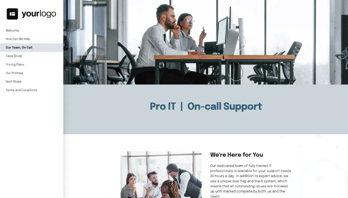 IT Support Services Proposal Template - Process and timescales
