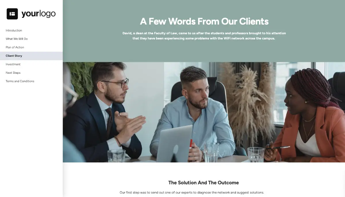 Network Design Proposal Template - Case study example