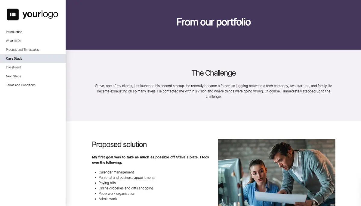 Personal Assistant Proposal Template Slide 5