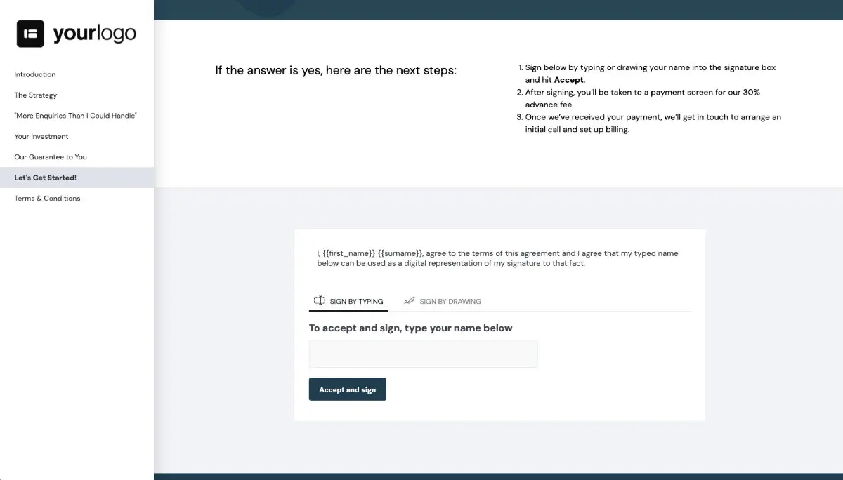 Local SEO Proposal Template - The next steps