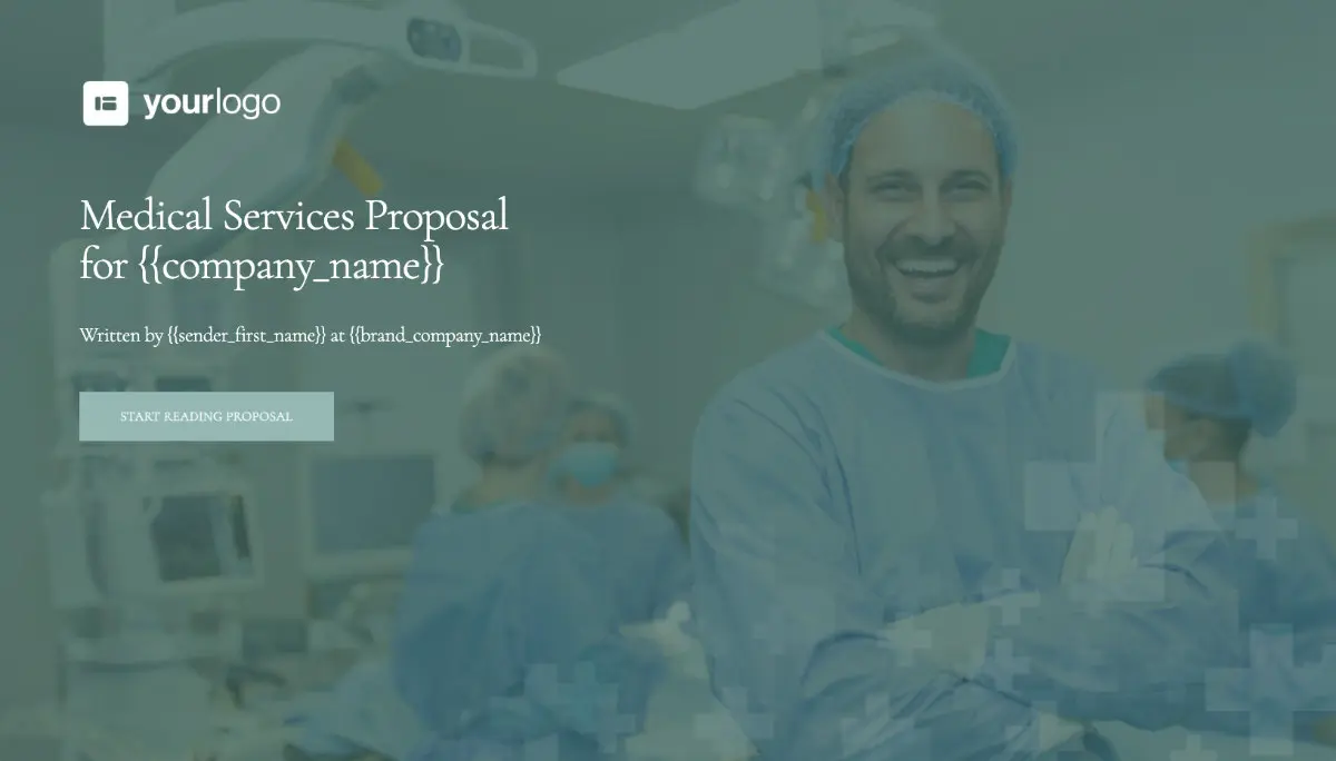 Medical Services Proposal Template - Visually attractive cover
