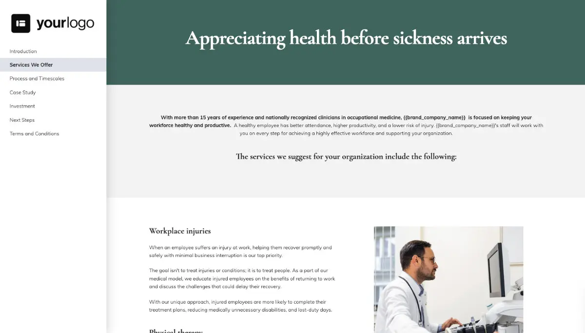 Medical Services Proposal Template Slide 3