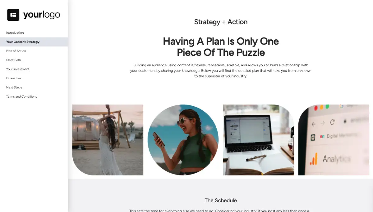 Content Marketing Proposal Template - Pre-written services section