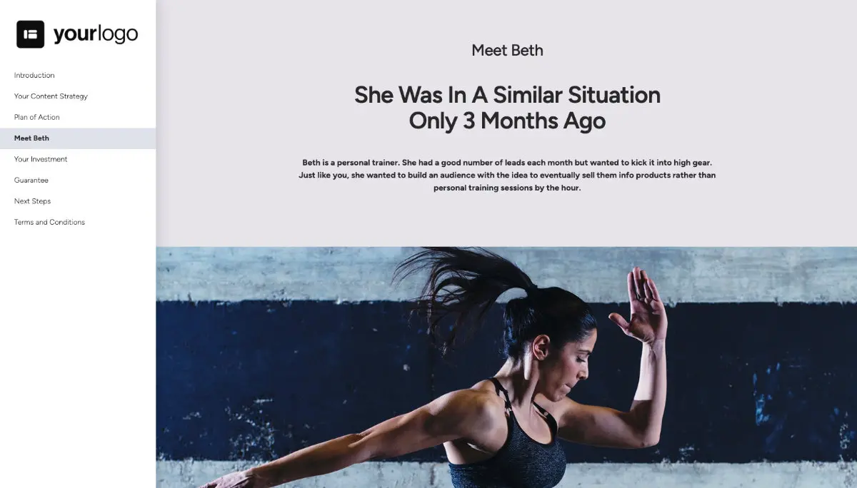 Content Marketing Proposal Template - Case study example