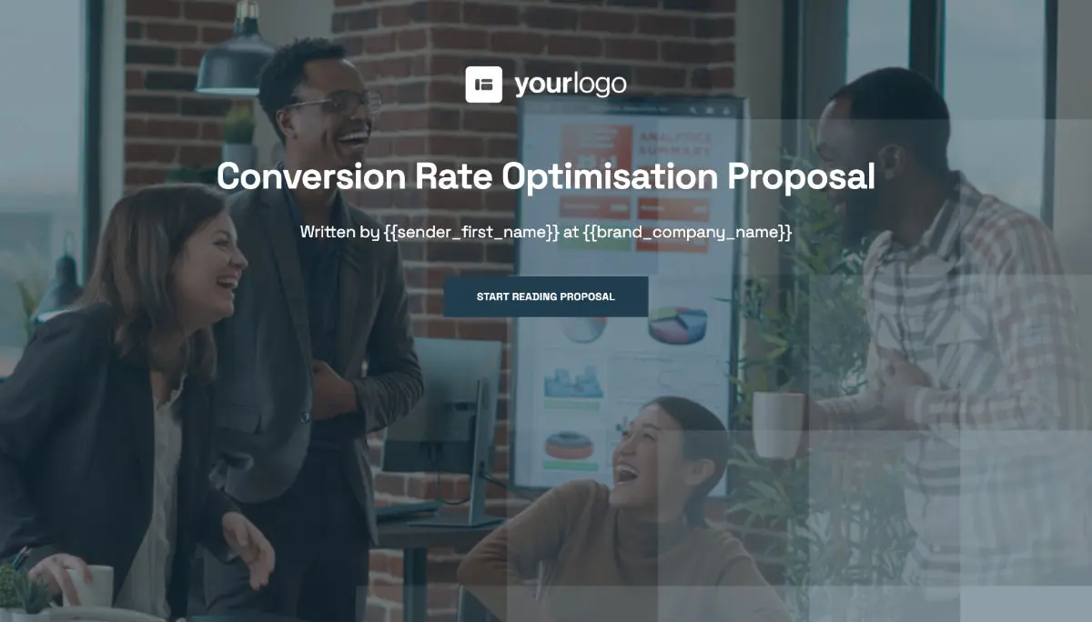 Conversion Rate Optimisation Proposal Template - Visually stunning cover