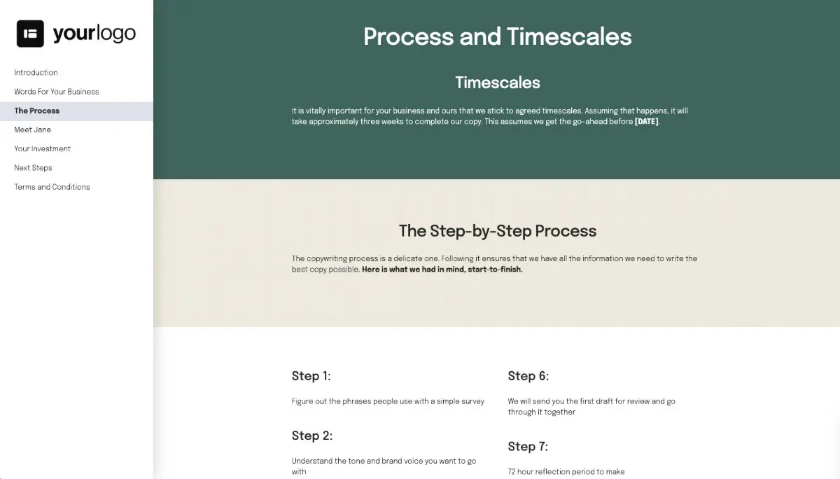 Copywriting Proposal Template Slide 4