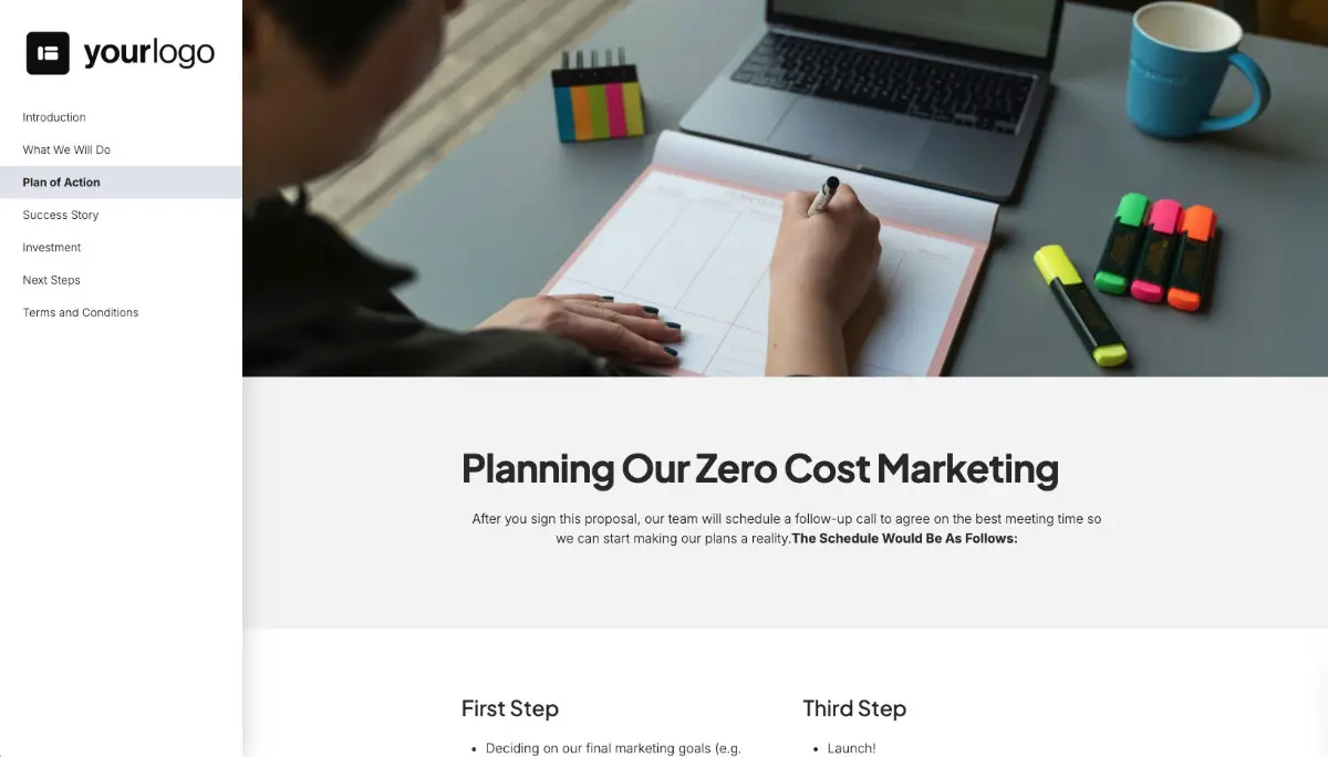 Cross Promotion Proposal Template - Process and timelines