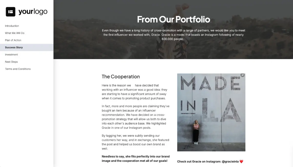 Cross Promotion Proposal Template - Case study example