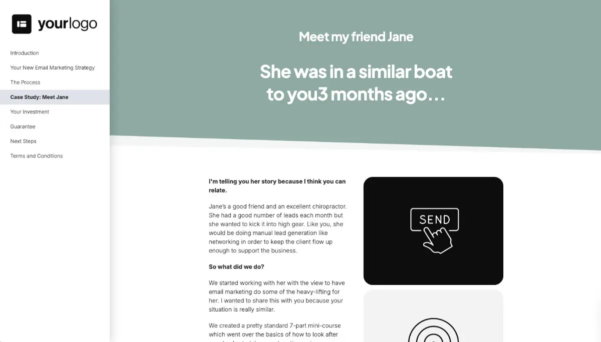 Email Marketing Proposal Template - Case study example