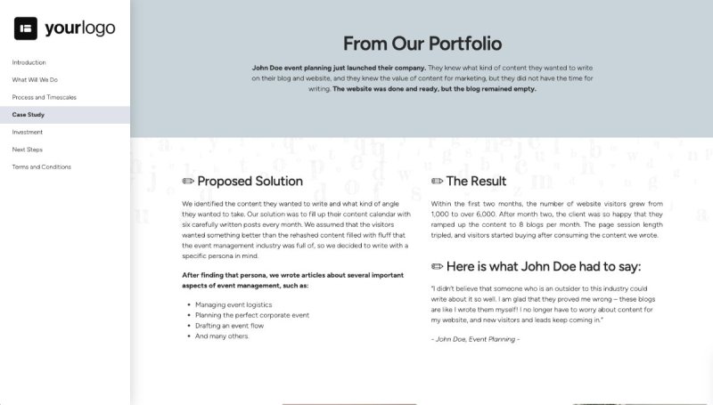 Freelance Writing Proposal Template Slide 5