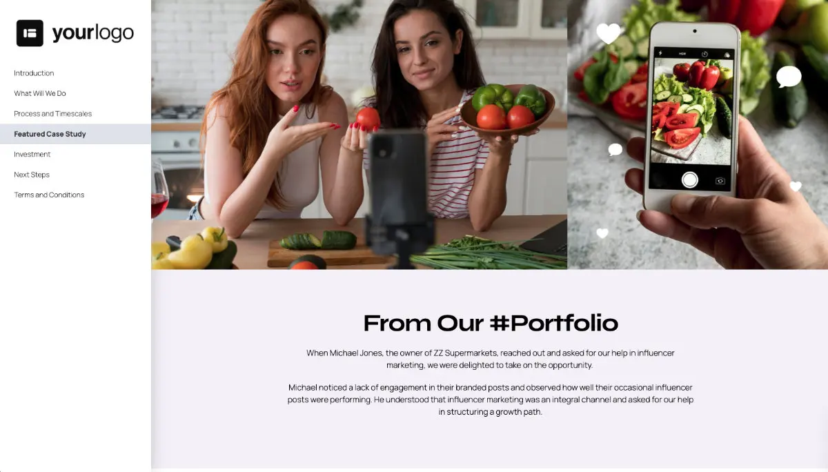 Influencer Proposal Template - Case study example