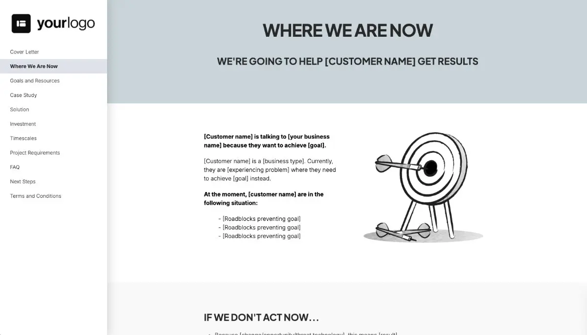 Marketing Funnels Proposal Template - Pre-written services section