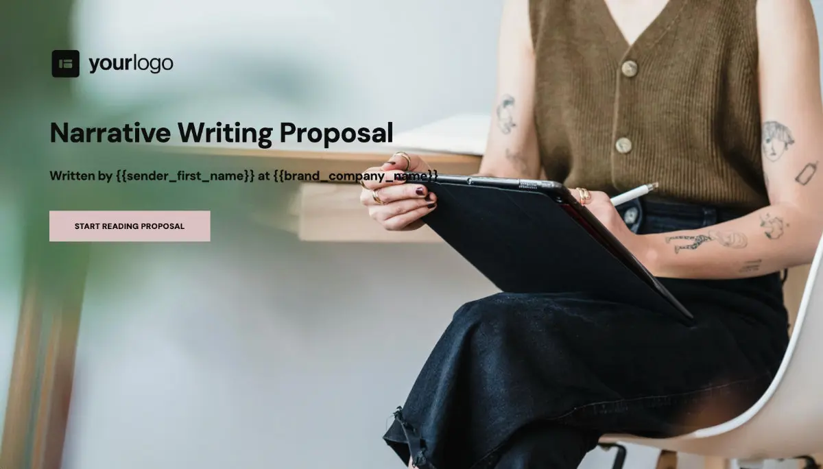 Narrative Proposal Template - Visually attractive cover