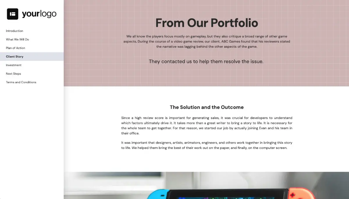 Narrative Proposal Template - Case study example