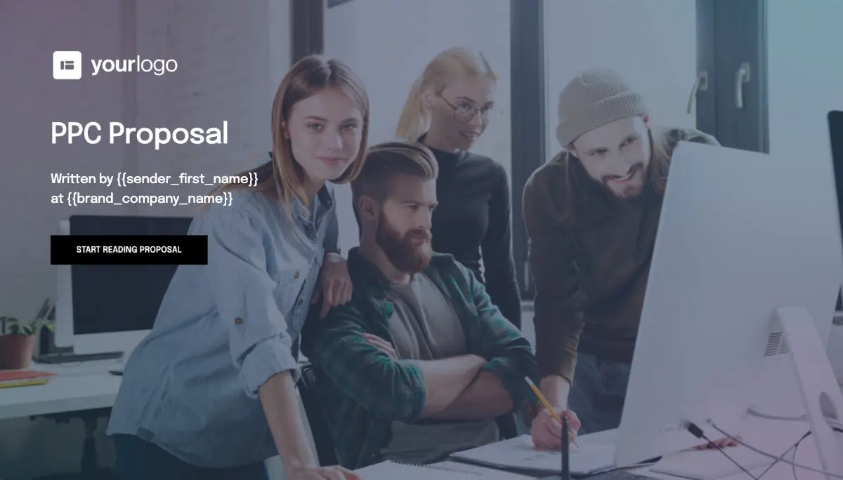 PPC Proposal Template - Visually stunning cover