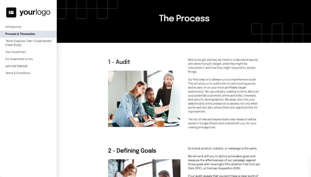 PPC Proposal Template - Process and timescales