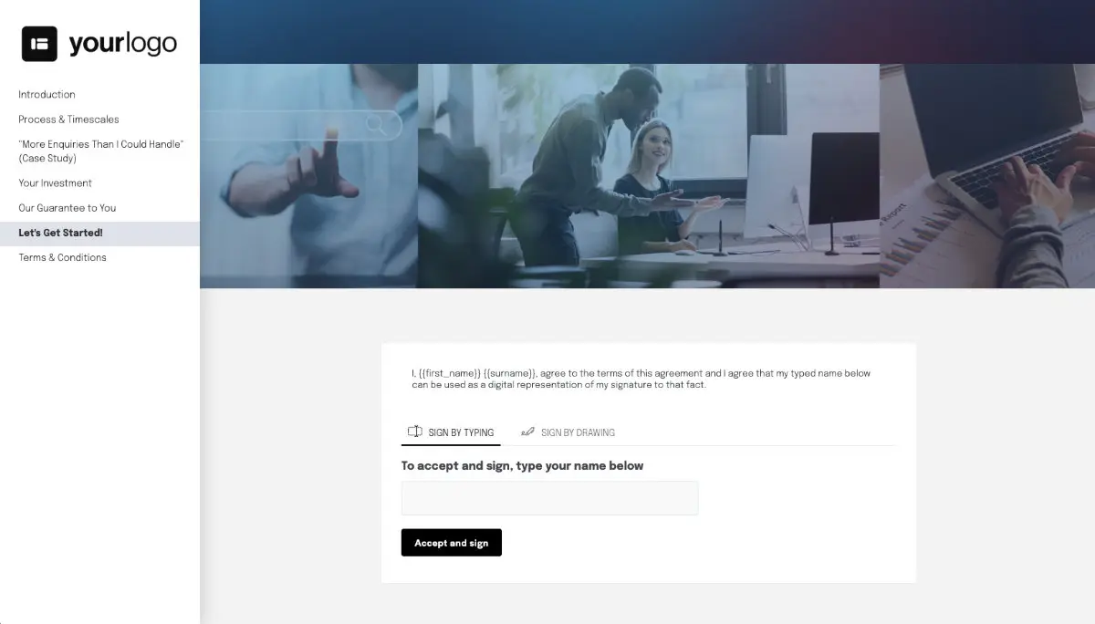 PPC Proposal Template - Next steps with digital signing