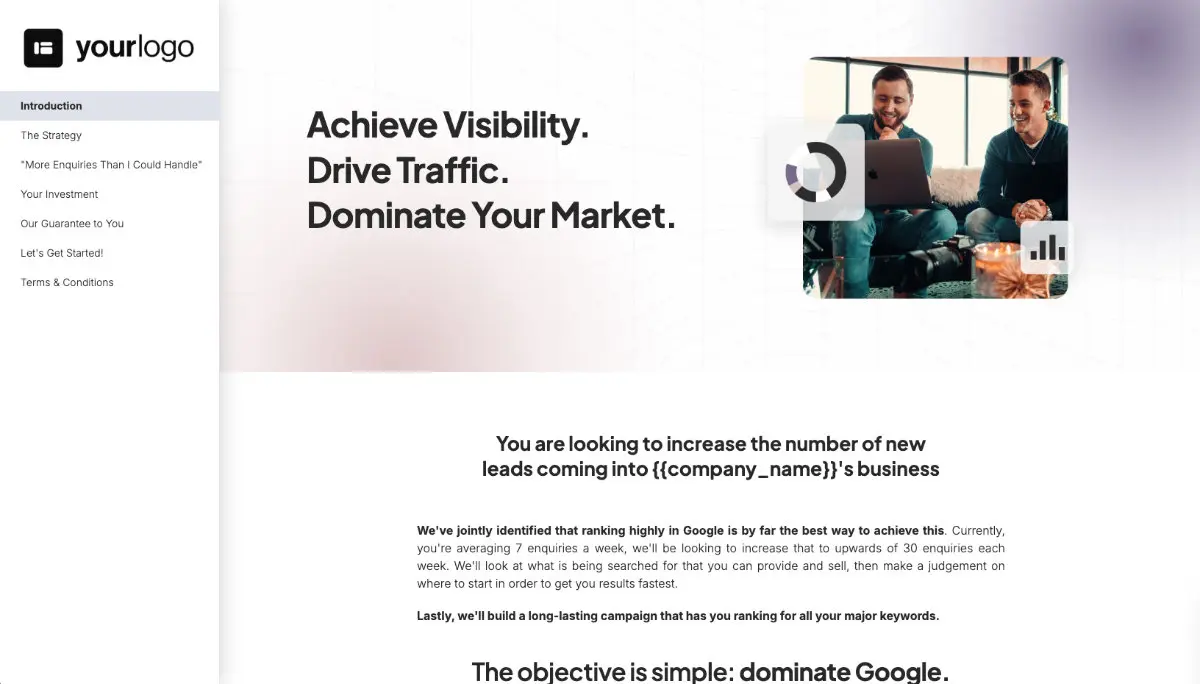 SEO Proposal Template Slide 2