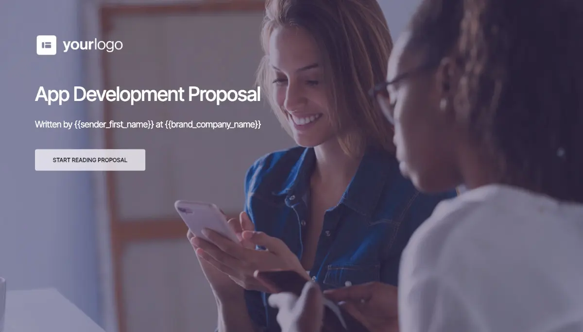 App Development Proposal Template - Visually stunning cover