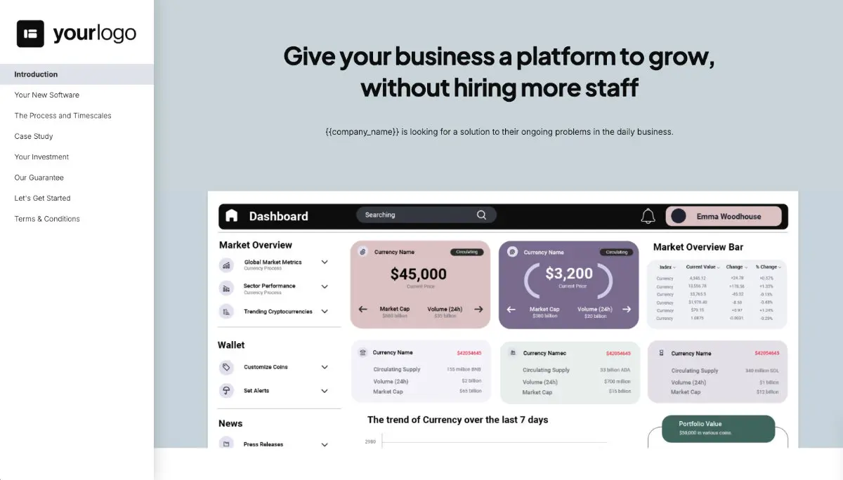 Software Development Proposal Template Slide 2