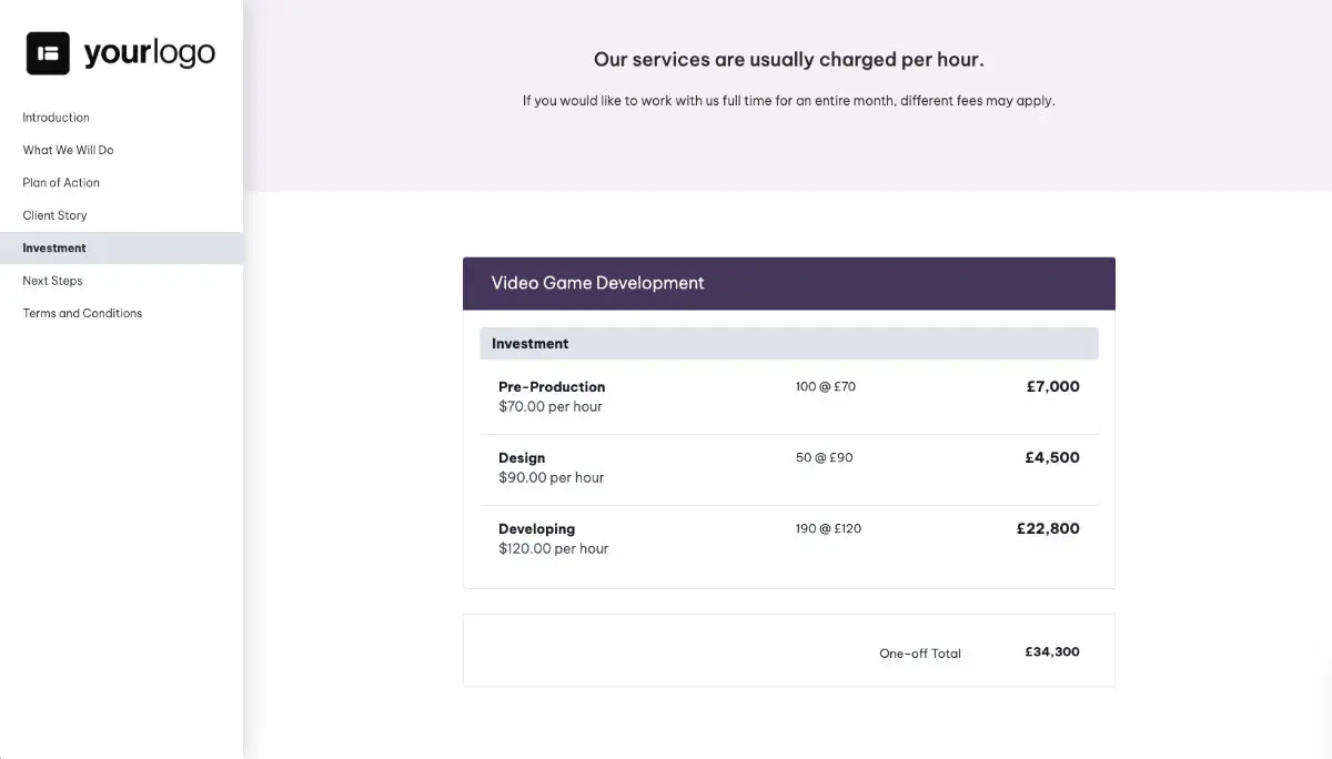 Video Game Development Proposal Template Slide 6