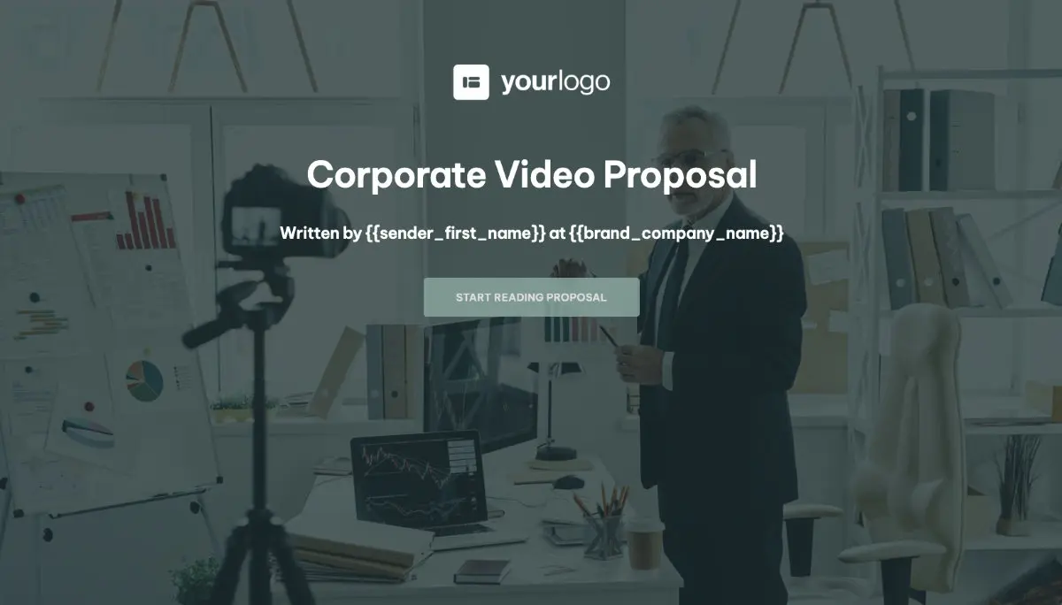 Corporate Video Proposal Template - Visually stunning cover