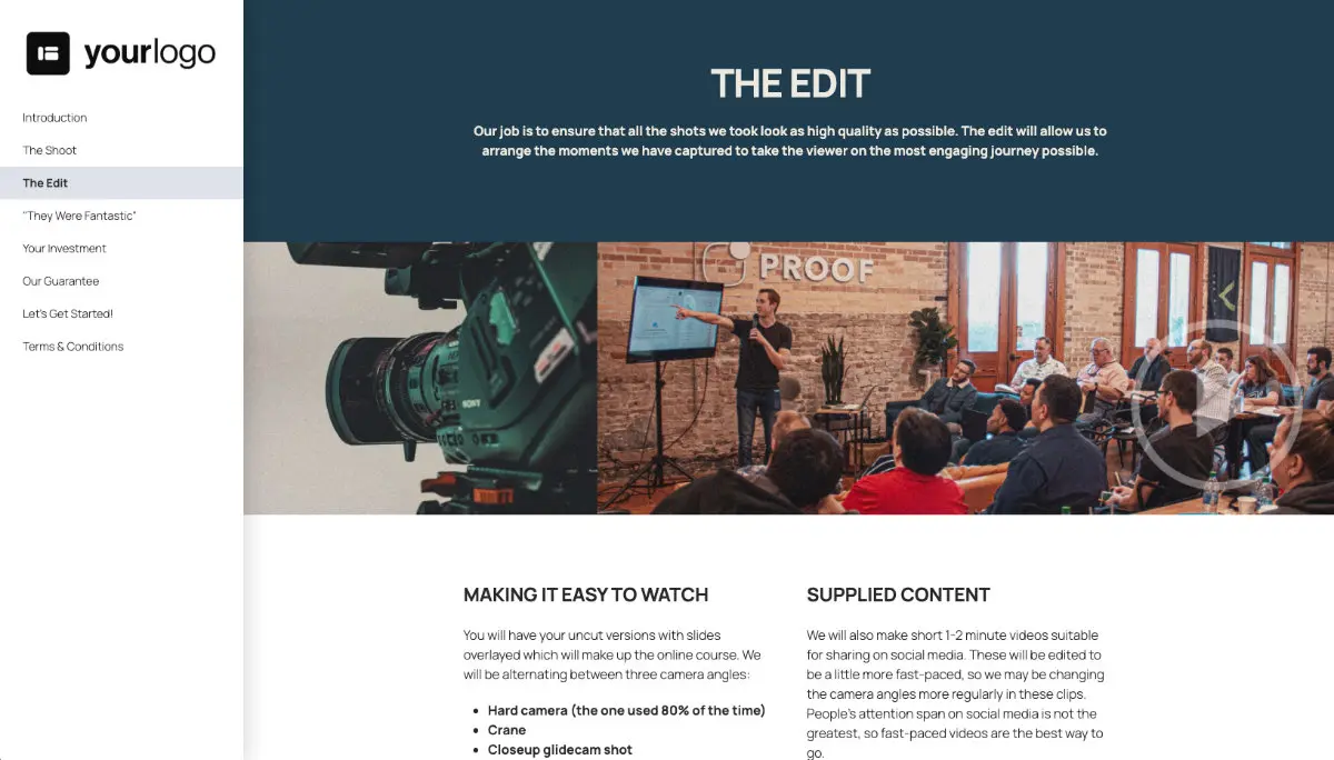 Event Filming Proposal Template Slide 4