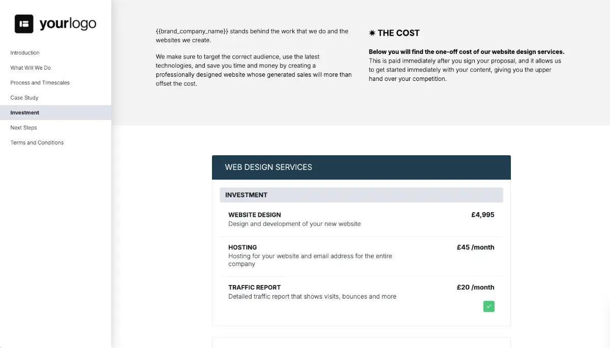 Freelance Web Design Proposal Template Slide 6