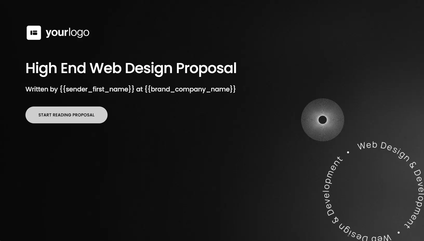 High-end Web Design Proposal Template