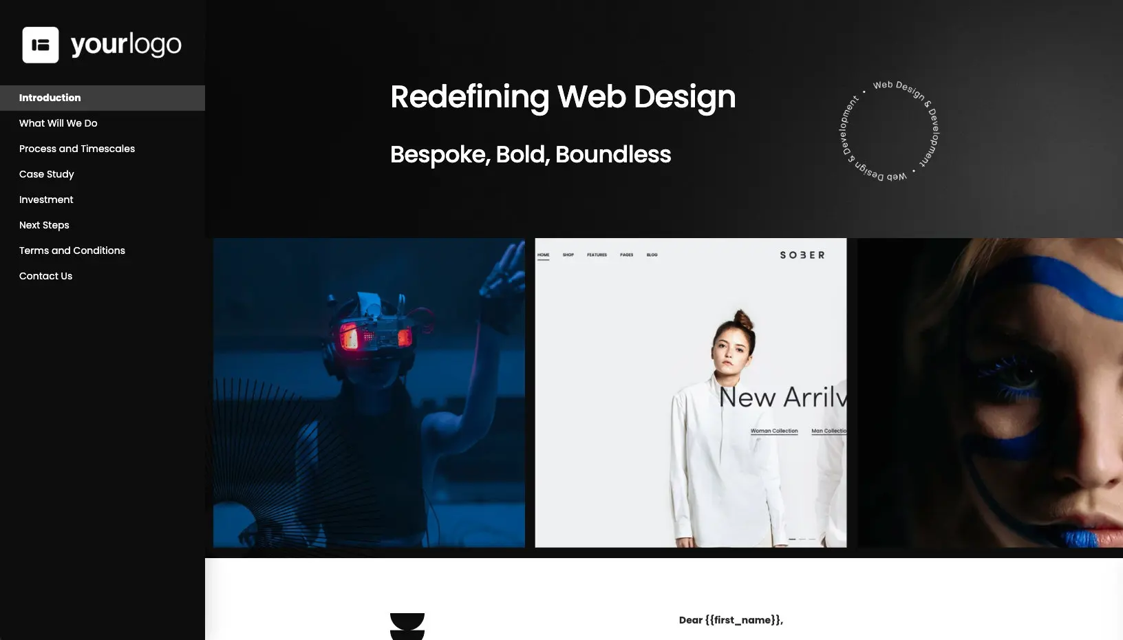 High-end Web Design Proposal Template Slide 2
