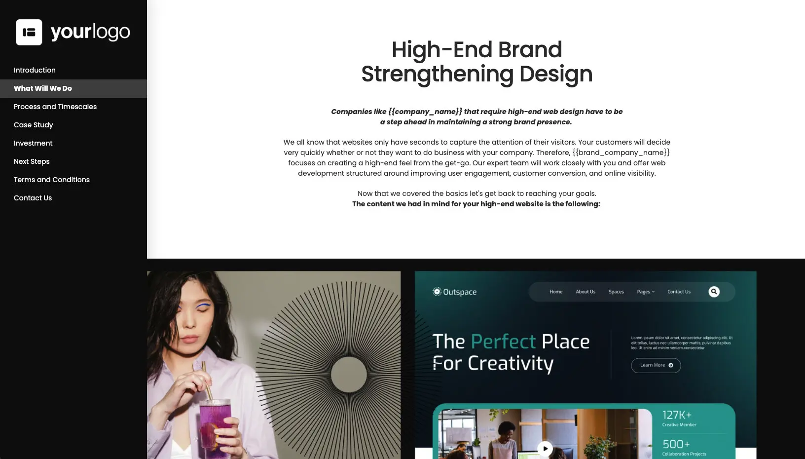 High-end Web Design Proposal Template Slide 3