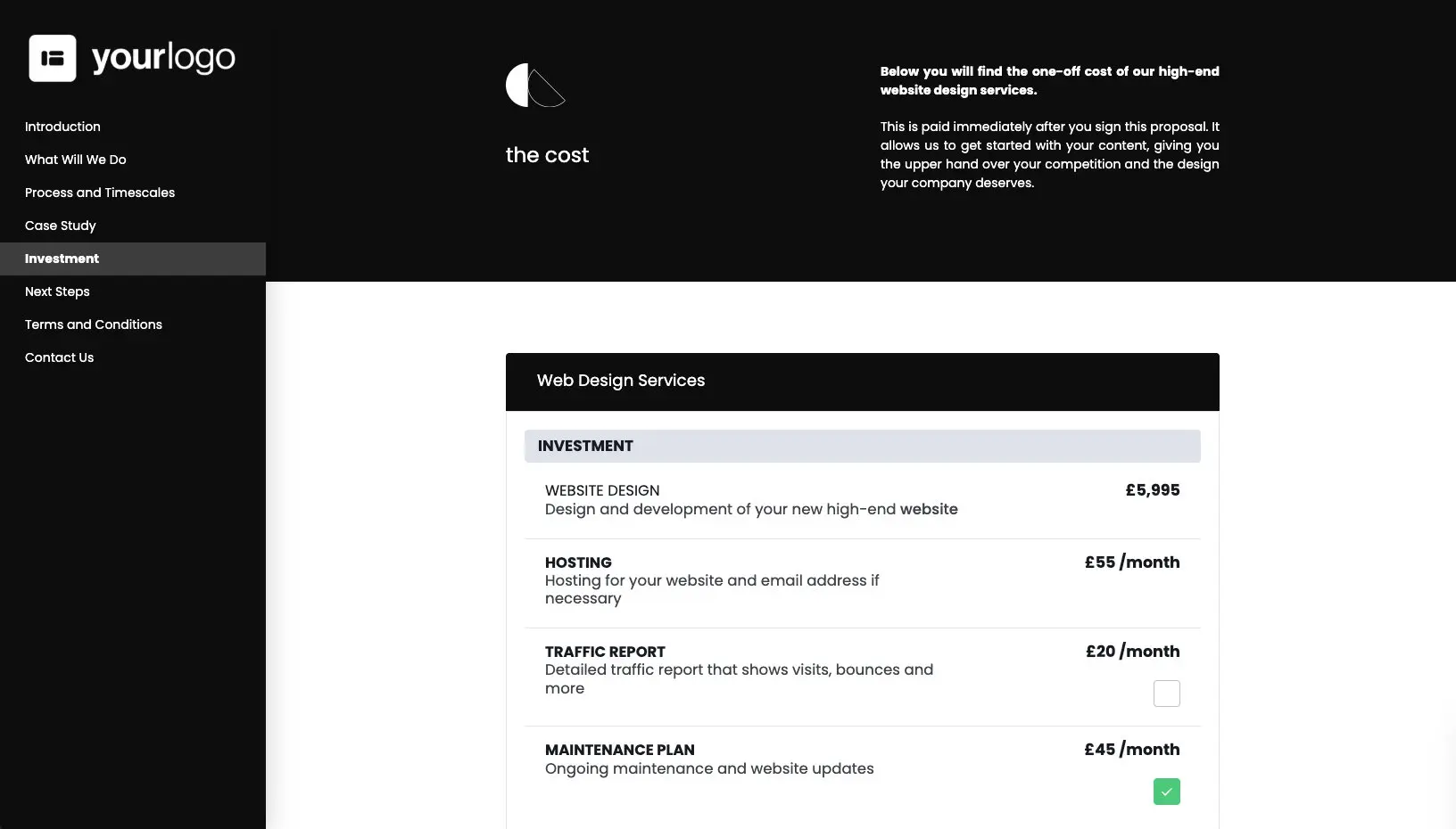 High-end Web Design Proposal Template Slide 6