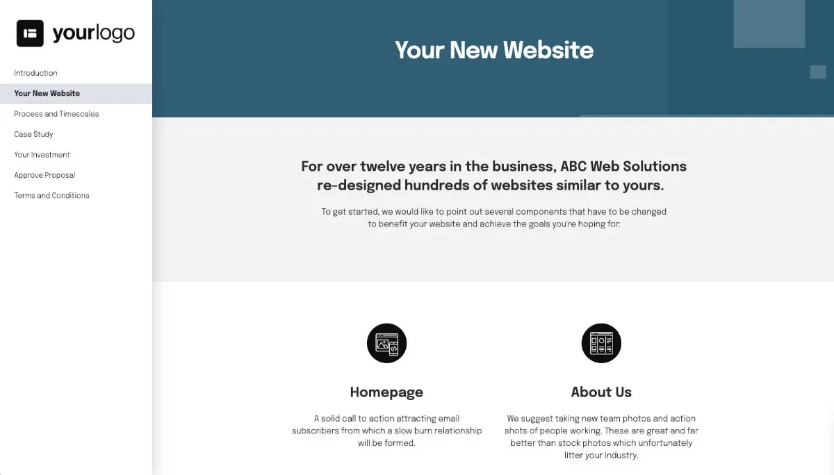 Simple Web Design Proposal Template Slide 3