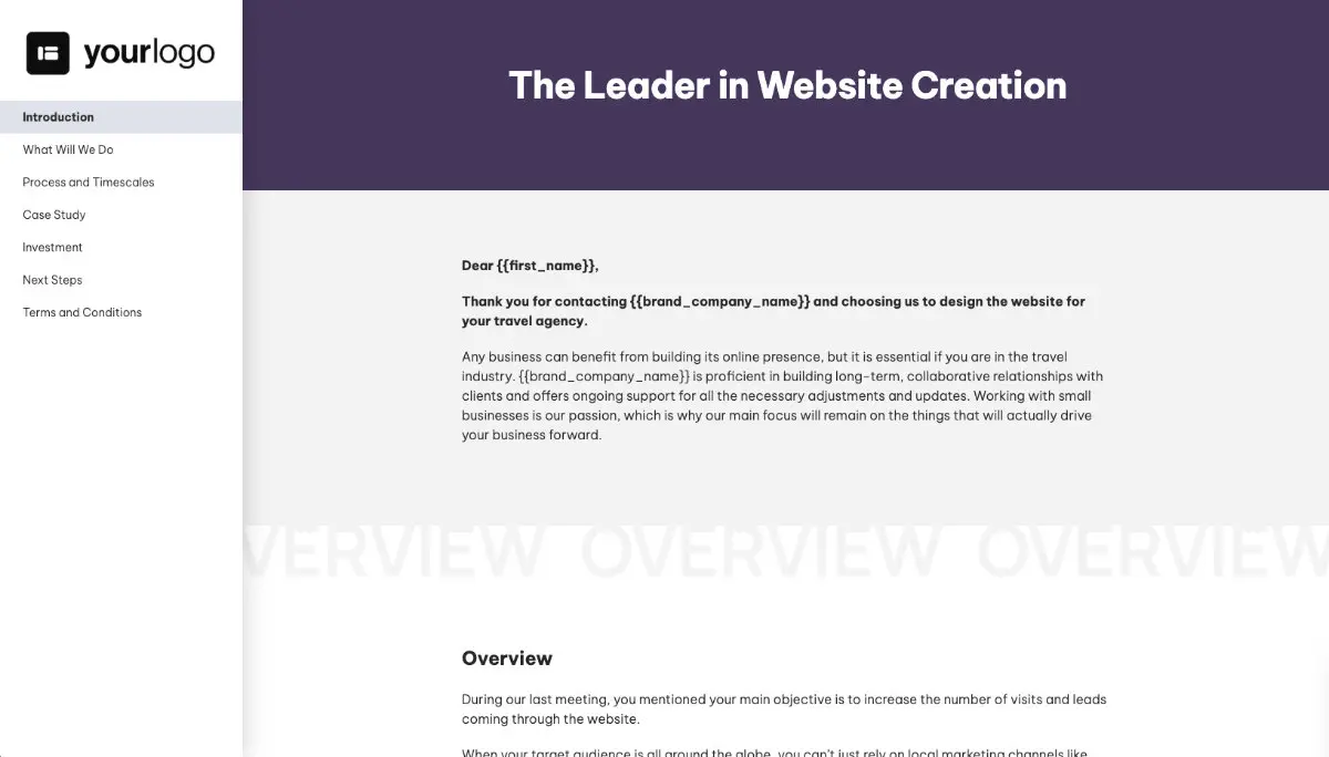 Small Business Web Design Proposal Template Slide 2