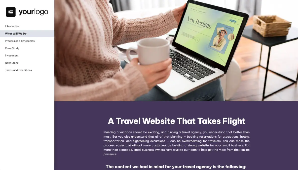 Small Business Web Design Proposal Template Slide 3