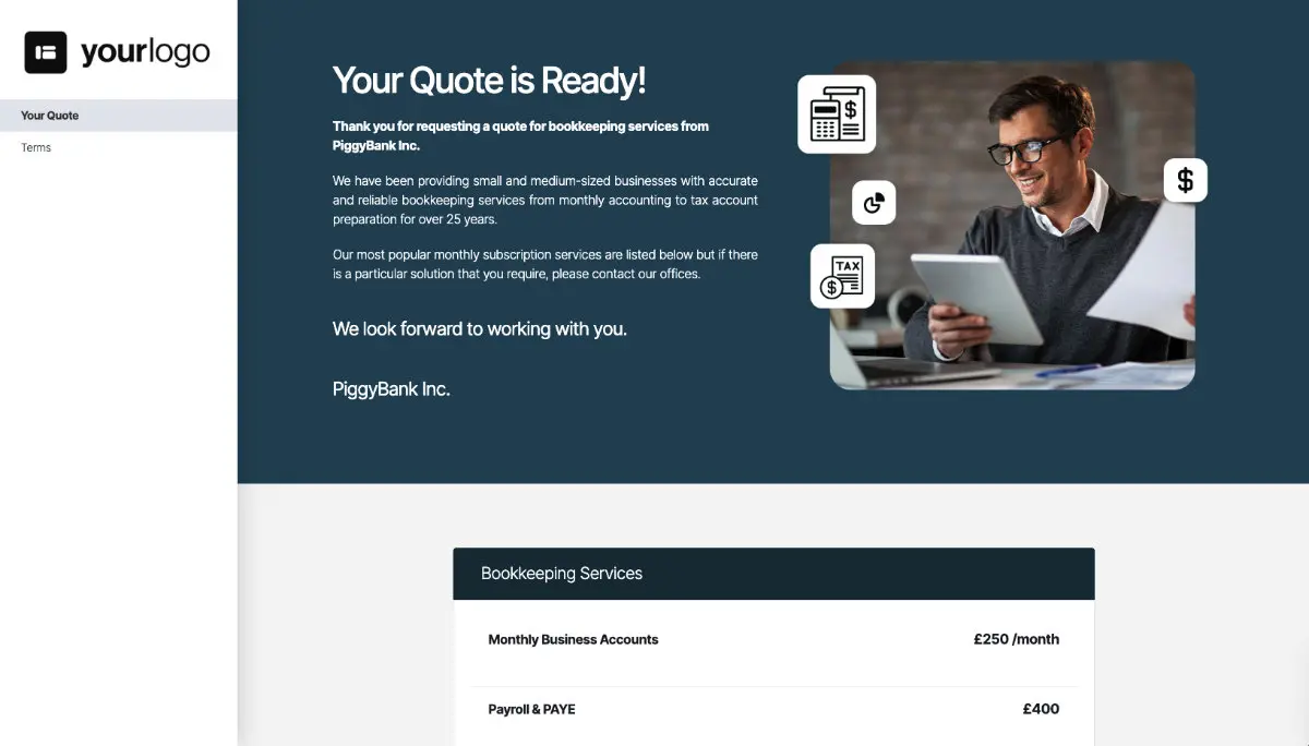 Bookkeeping Quote Template Slide 2