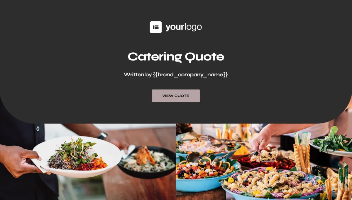 Catering Quote Template - Visually Stunning Cover