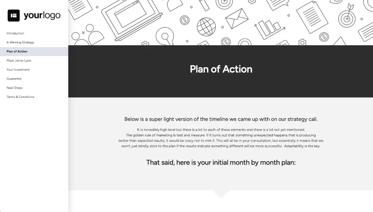 Business Coaching Quote Template - Process and Timescales